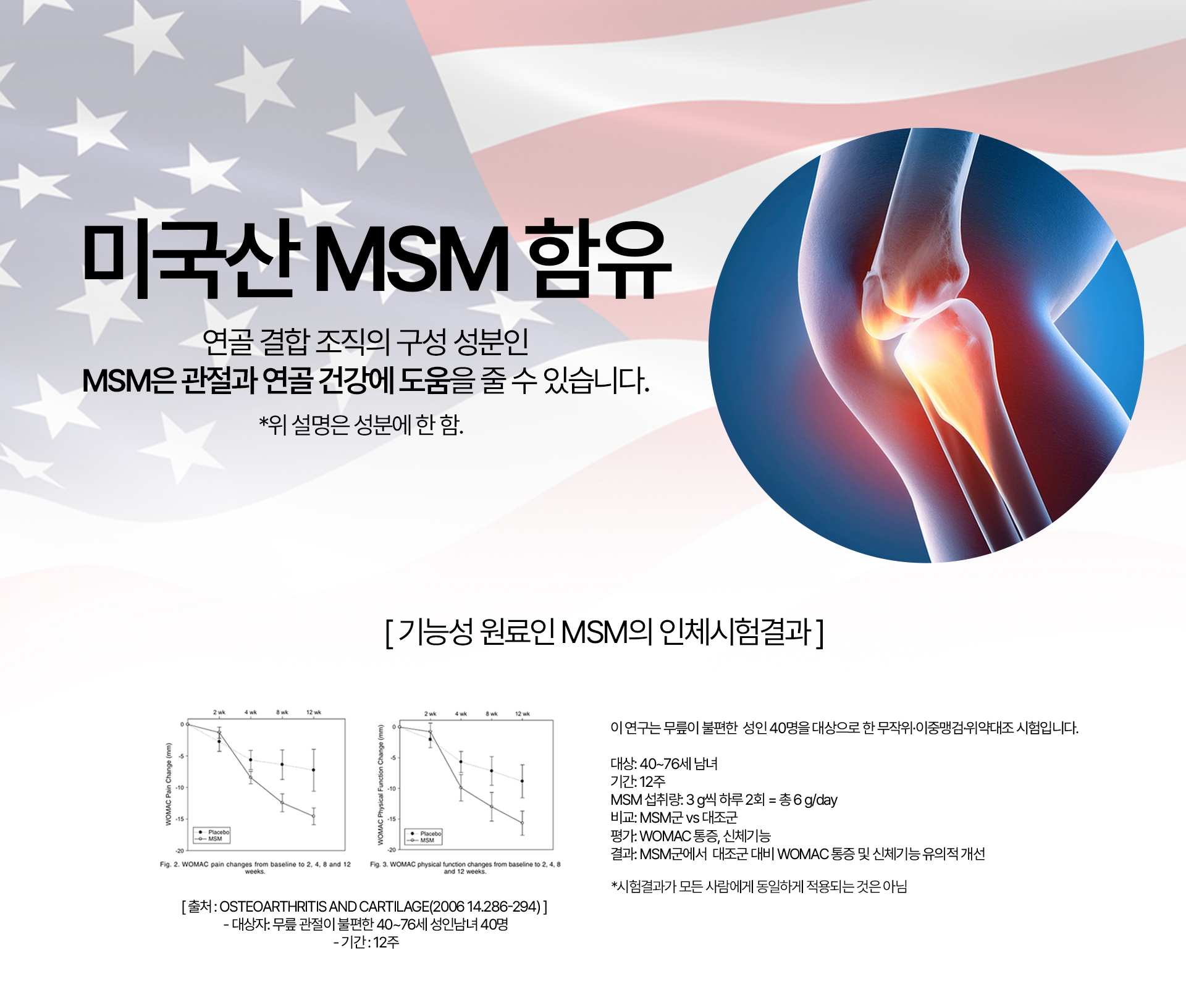 미국산 MSM 원료와 인체시험 결과